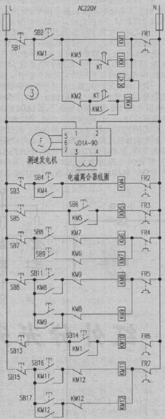 水泥制管機組電力控制電路